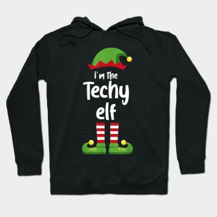 I'm The Techy Elf Family Matching Christmas Pajama Gifts Hoodie